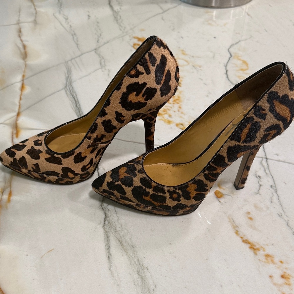 Nine West Brown Leopard Print Heels